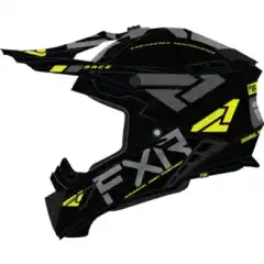 Helium Carbon Helmet w/ Auto Buckle Hi Vis/Charcoal