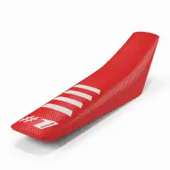 ONEGRIPPER Seat Cover - RIBBED - RED - WHITE