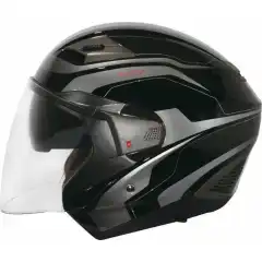 Zeus 611 Halvhjelm TT2 Solid Black